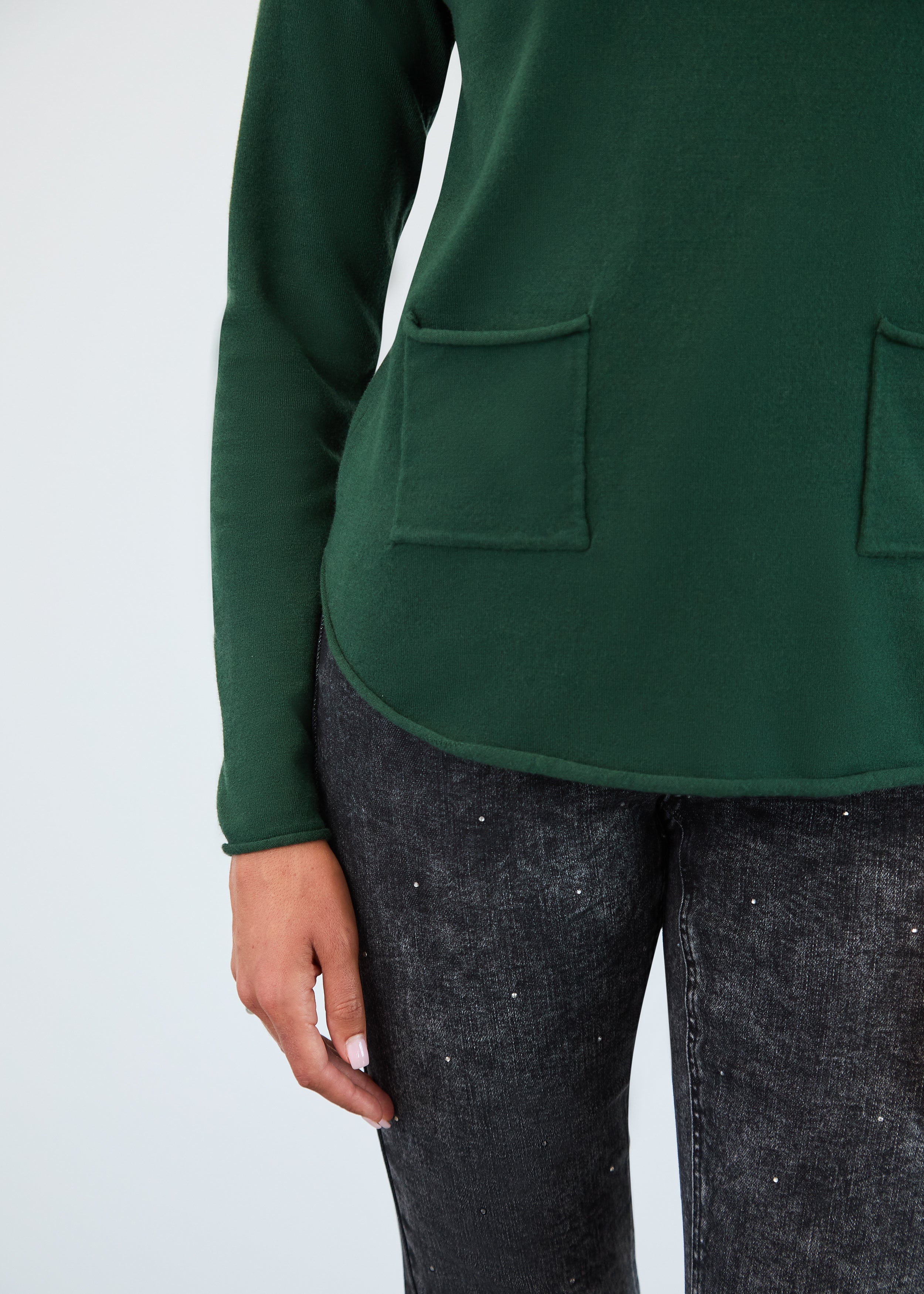 FDJ sweater 1492212, cowl neck with pockets