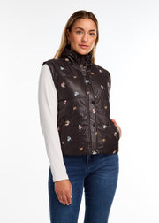 FDJ vest 1751413, quilted embroidered puffer SALE Size XXL