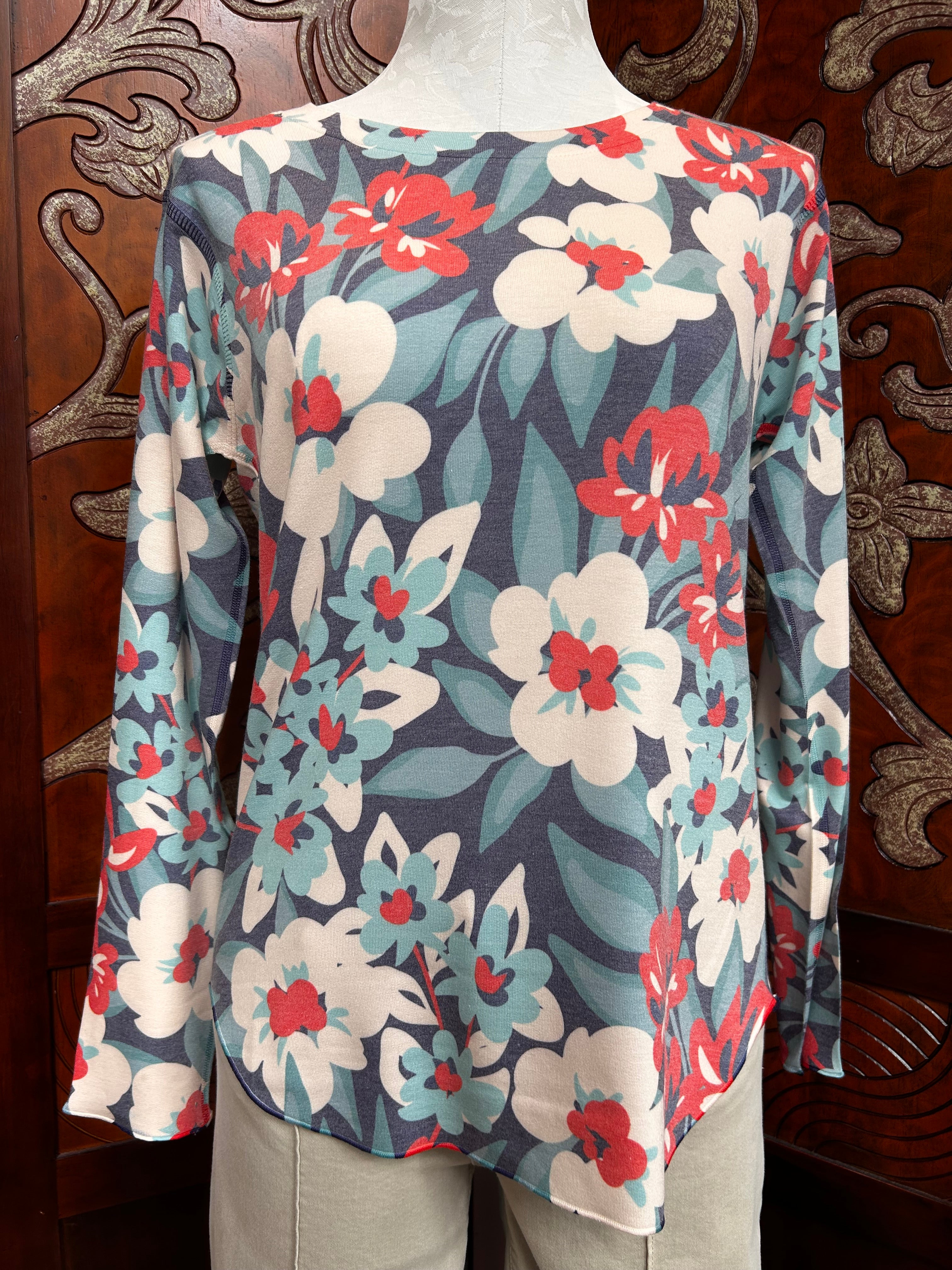 Nally & Millie shirt N308224G, french terry long sleeve