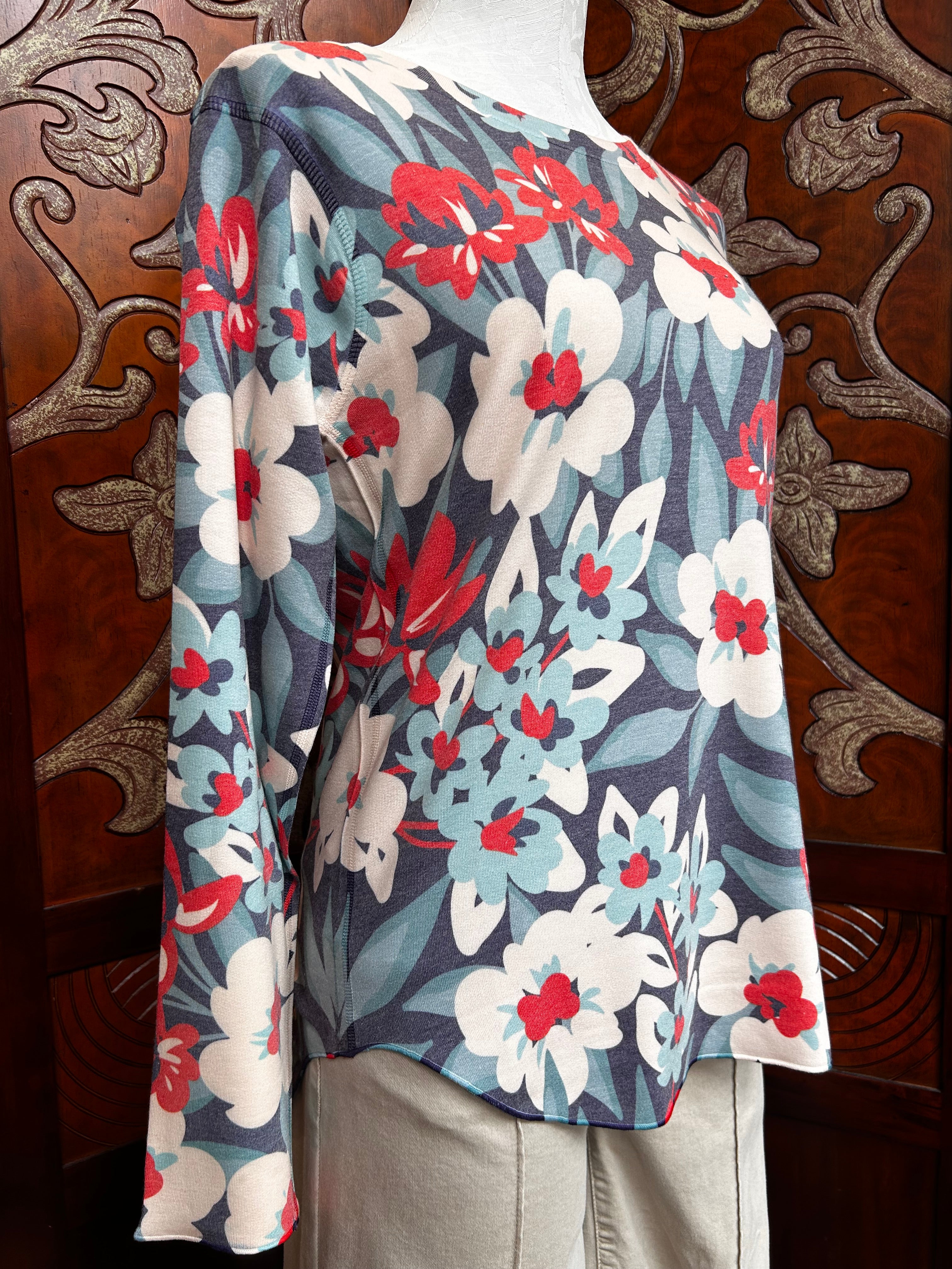 Nally & Millie shirt N308224G, french terry long sleeve