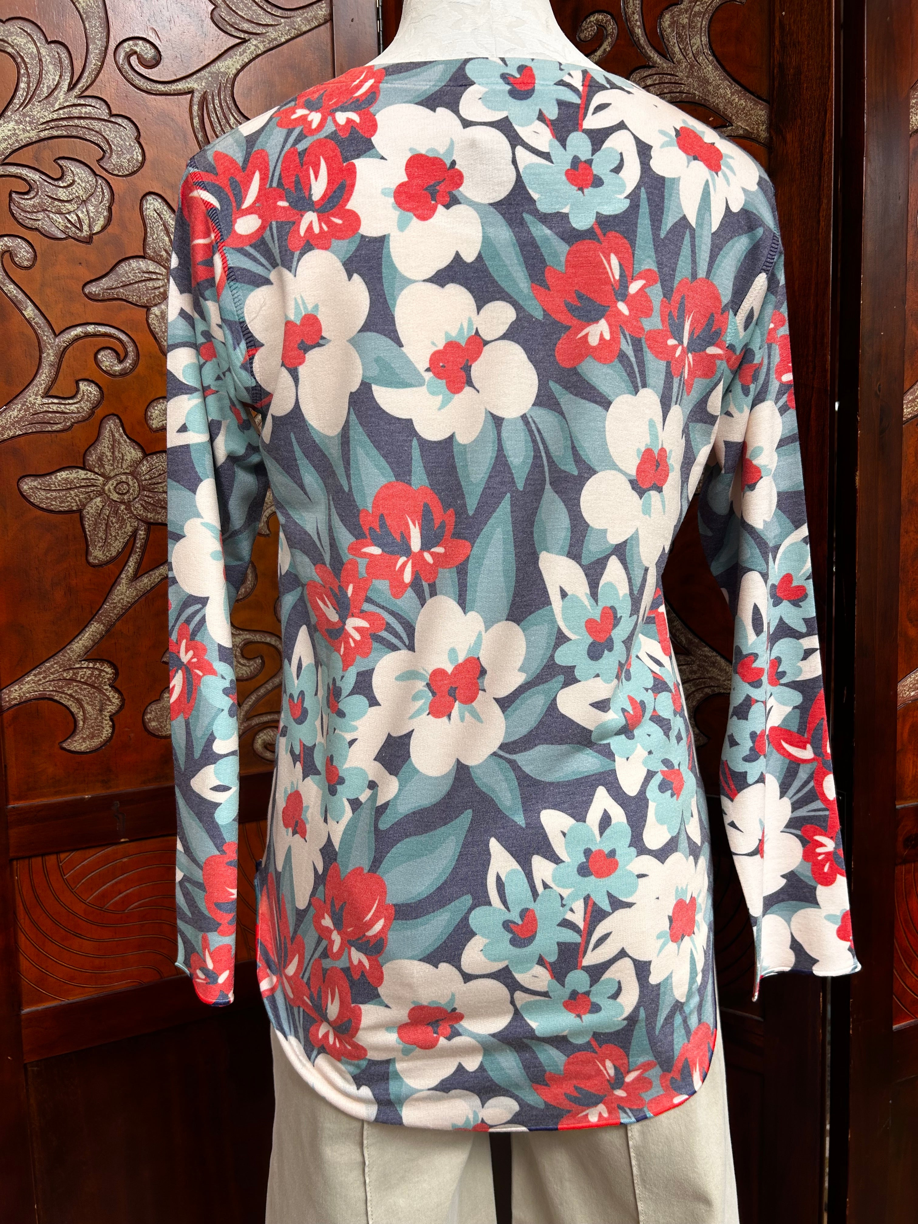 Nally & Millie shirt N308224G, french terry long sleeve
