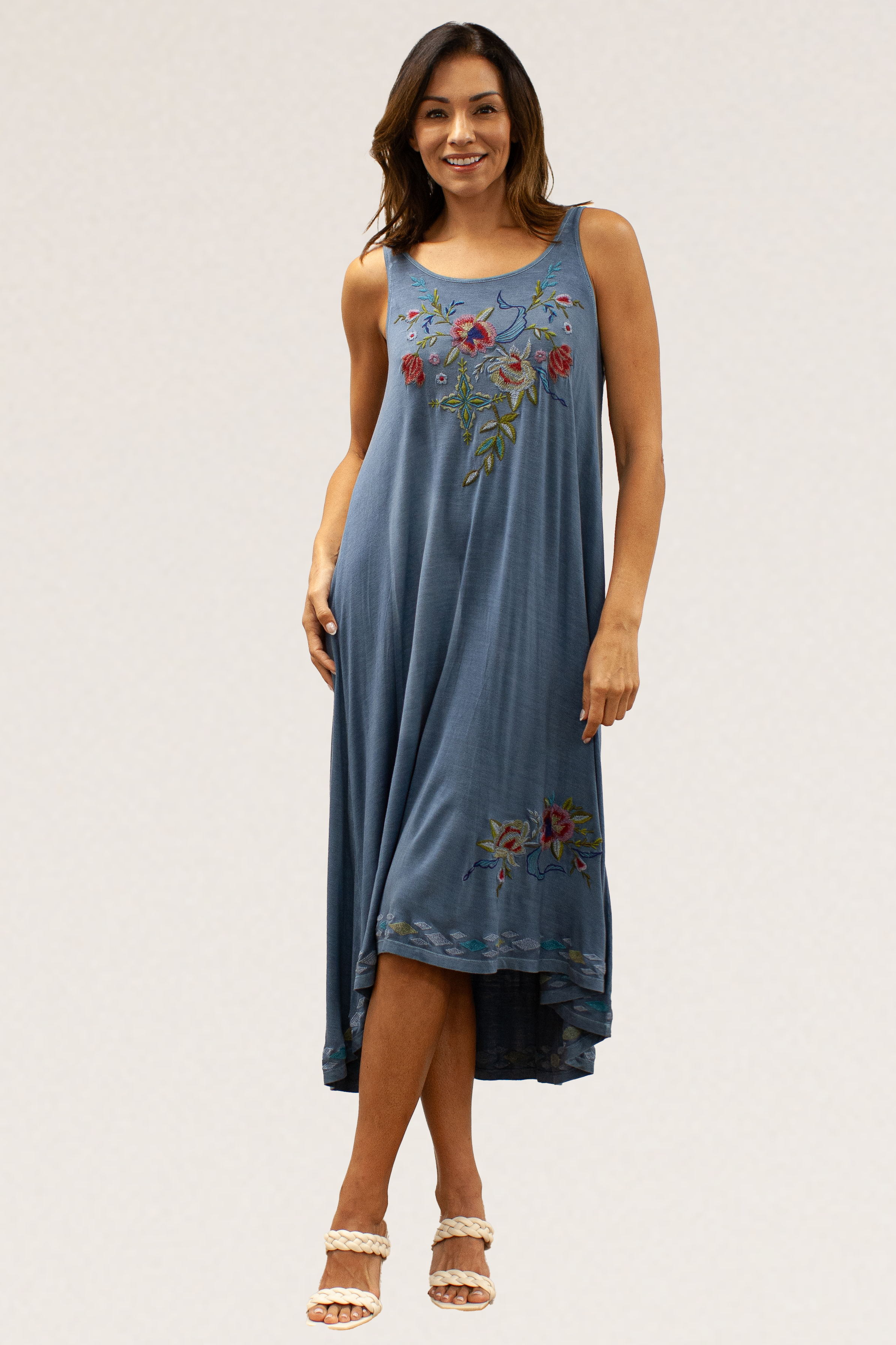 Caite Devan dress, midi tank (2 colors) SALE Sizes S, 2X