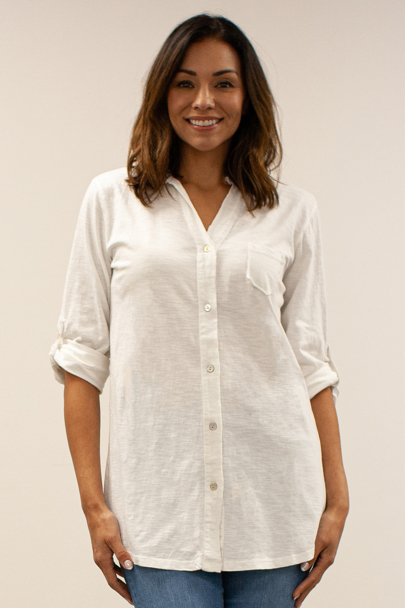 Caite Monroe shirt, embroidered butterfly SALE Size M