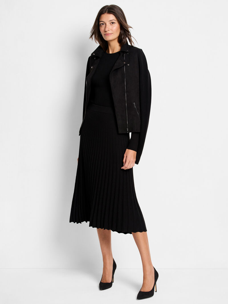 Nic + Zoe skirt 241324, ribbed sweater midi