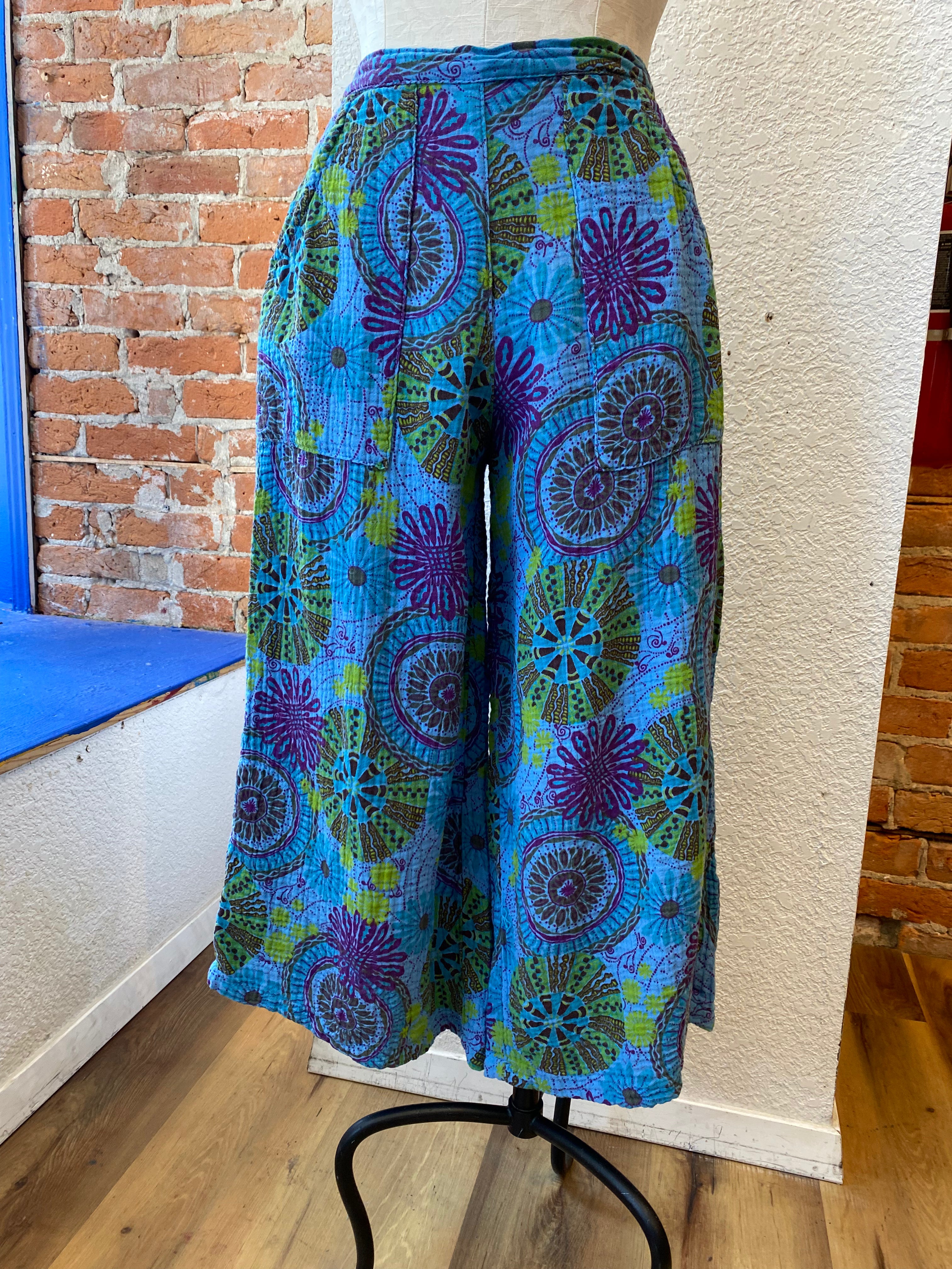 CMC pants 5600, cotton gauze print SALE Sizes M, XXL