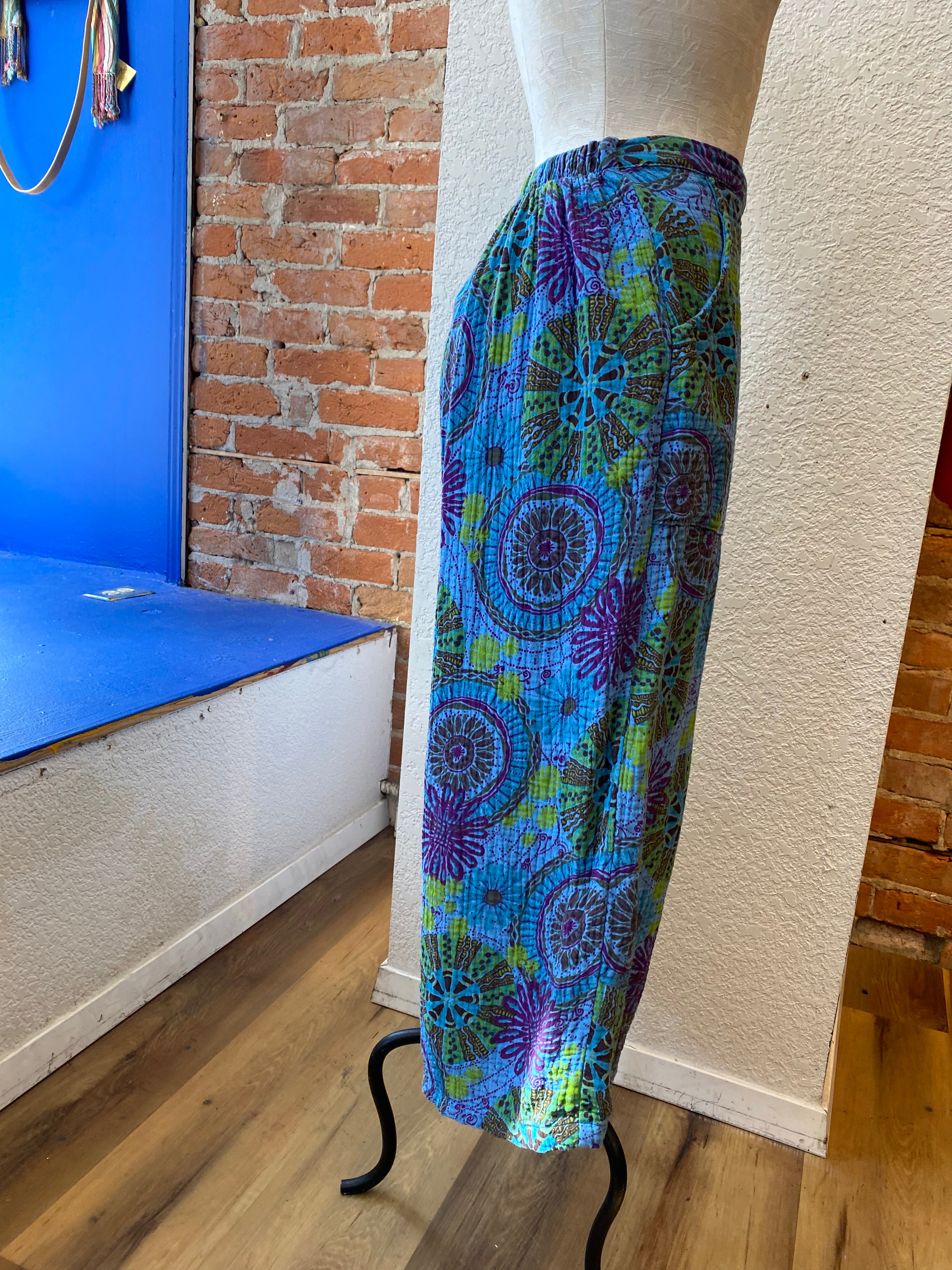 CMC pants 5600, cotton gauze print SALE Sizes M, XXL