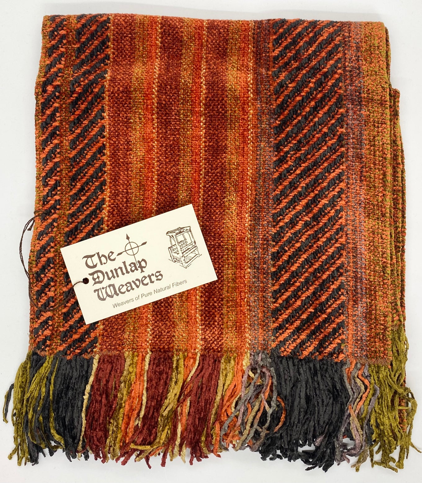 The Dunlap Weavers scarf, 1166T 56" chenille (3 colors)
