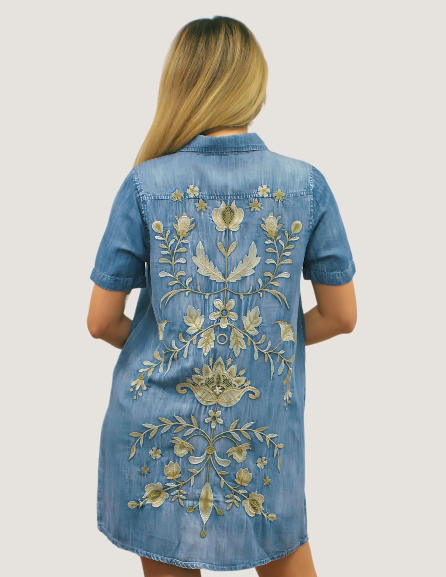 Kyla Seo Penelope dress, embroidered tencel SALE Size S