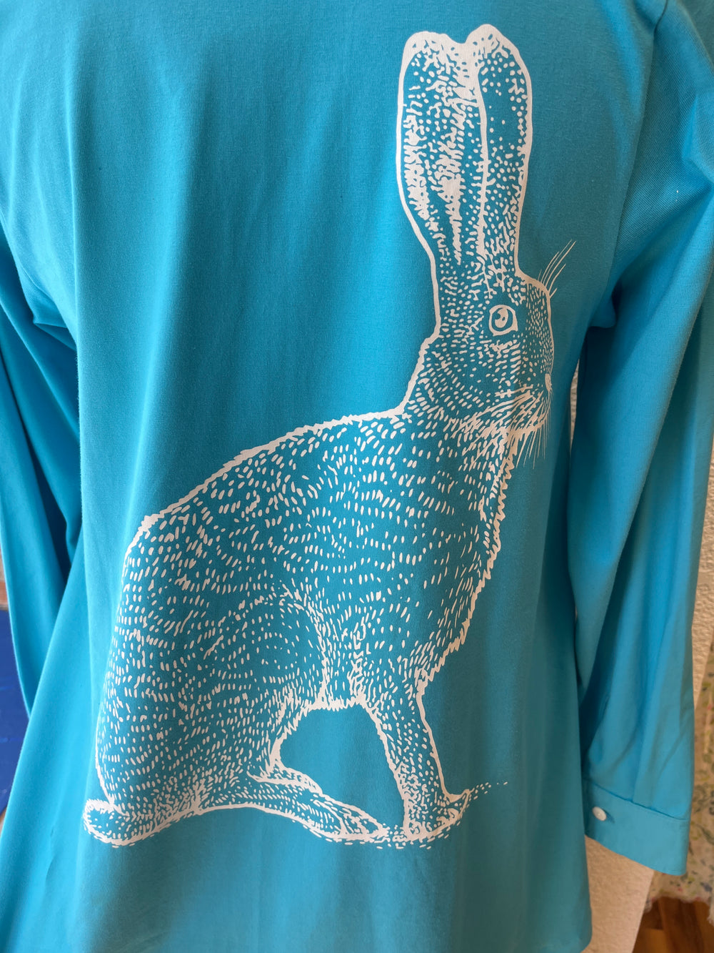 Flutter shirt, button-front bunny print