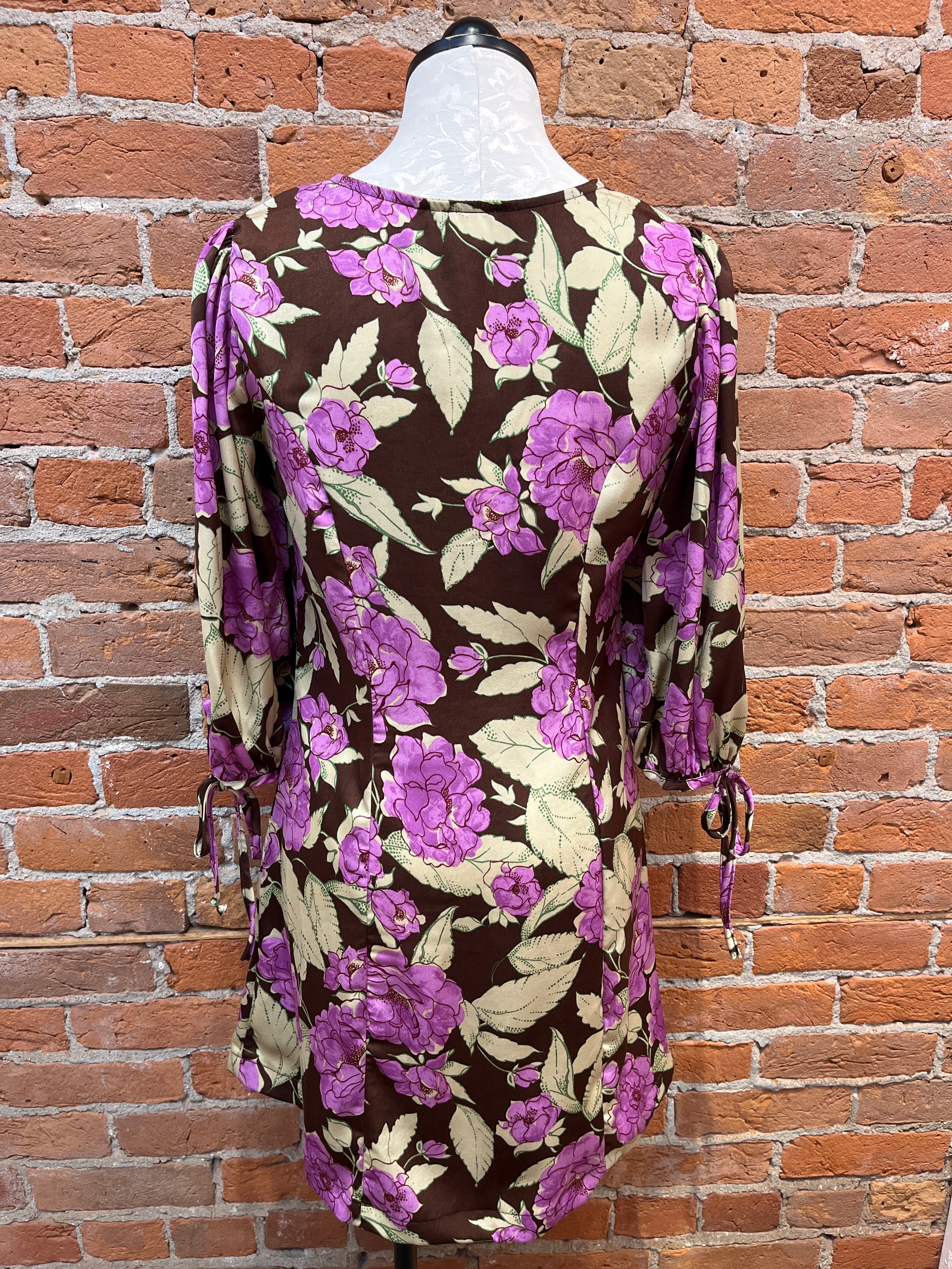 Kylie Paige Lala dress, print satin mini SALE M