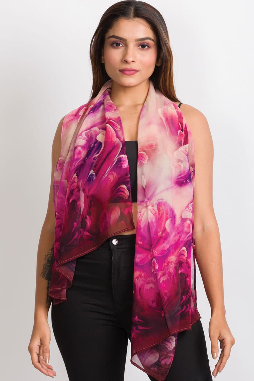 Sevya Sahila scarf, cupro georgette