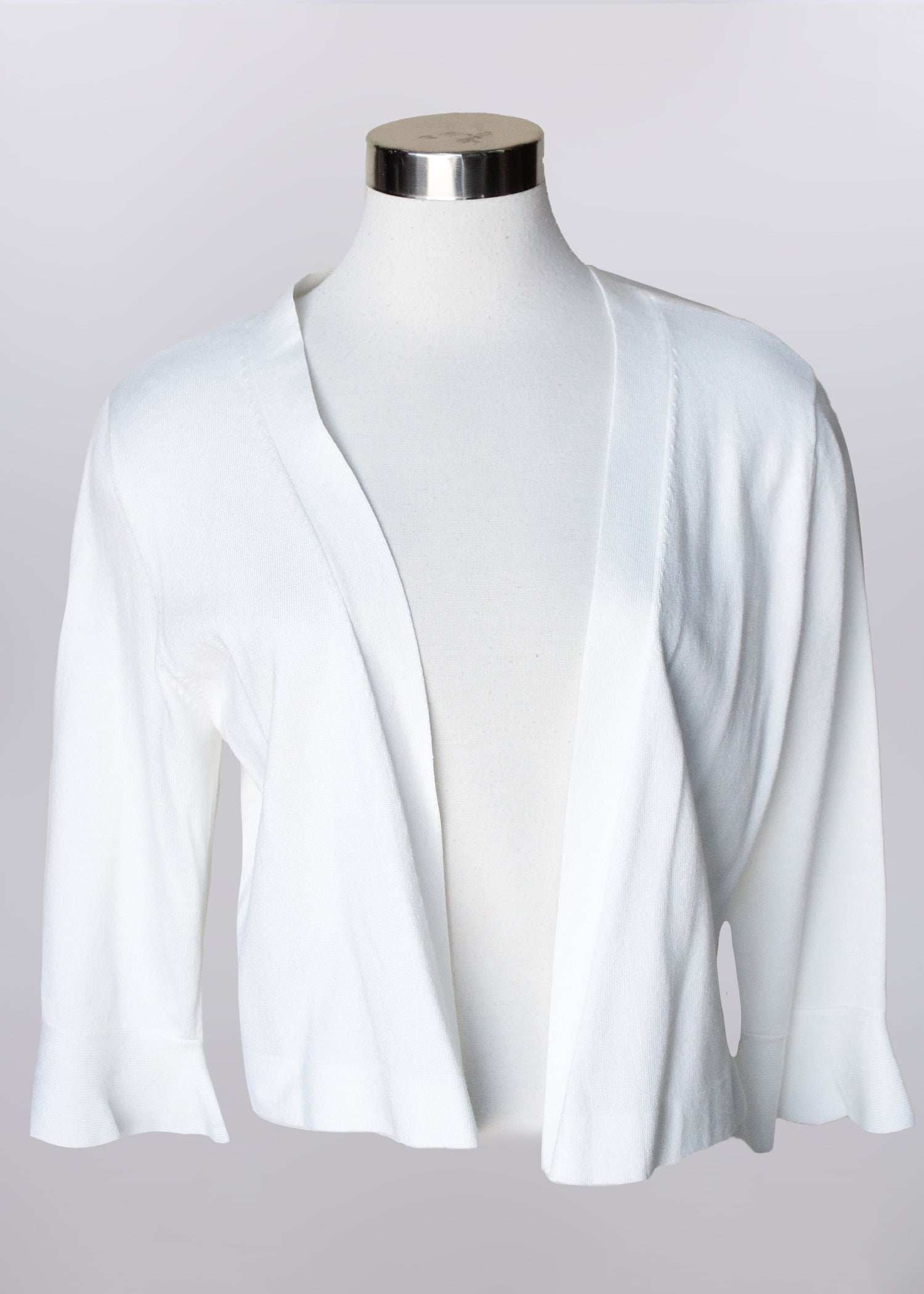 Keren Hart cardigan 36028, WHITE ruffle edge SALE Size M