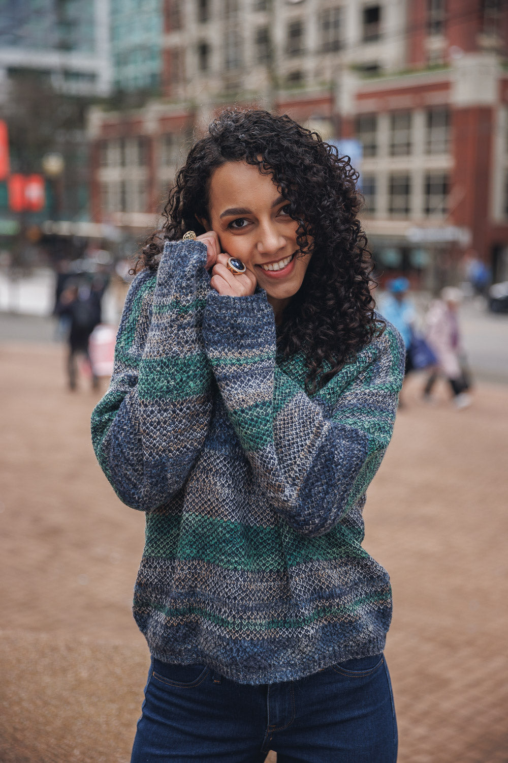 Papillon sweater ST19234, space dye pullover