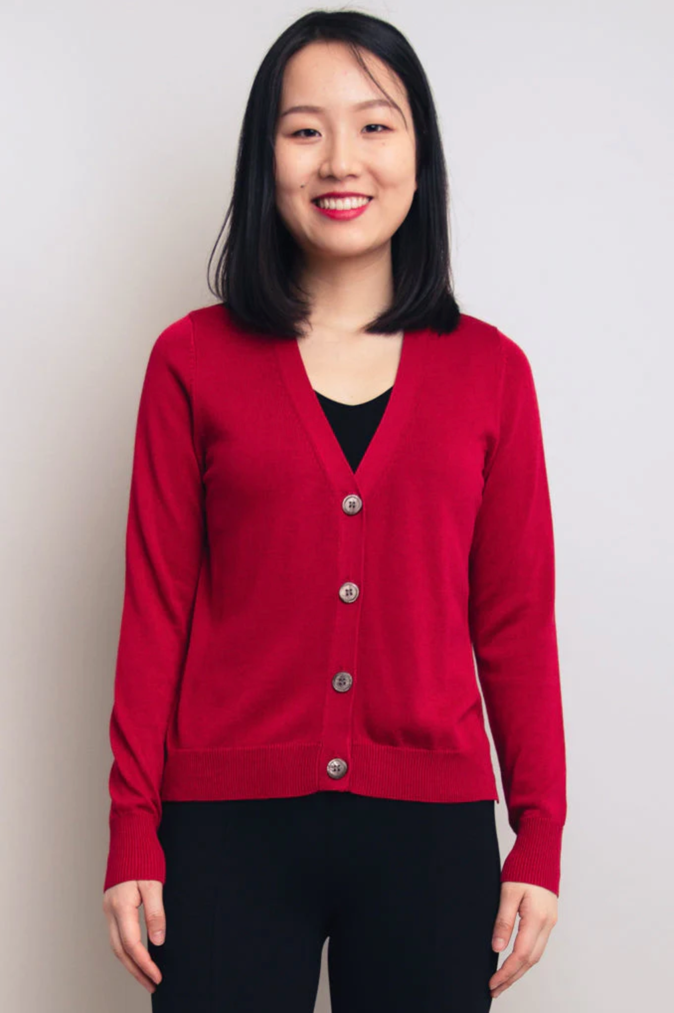 Blue Sky Jessica cardigan, bamboo-cotton v-neck