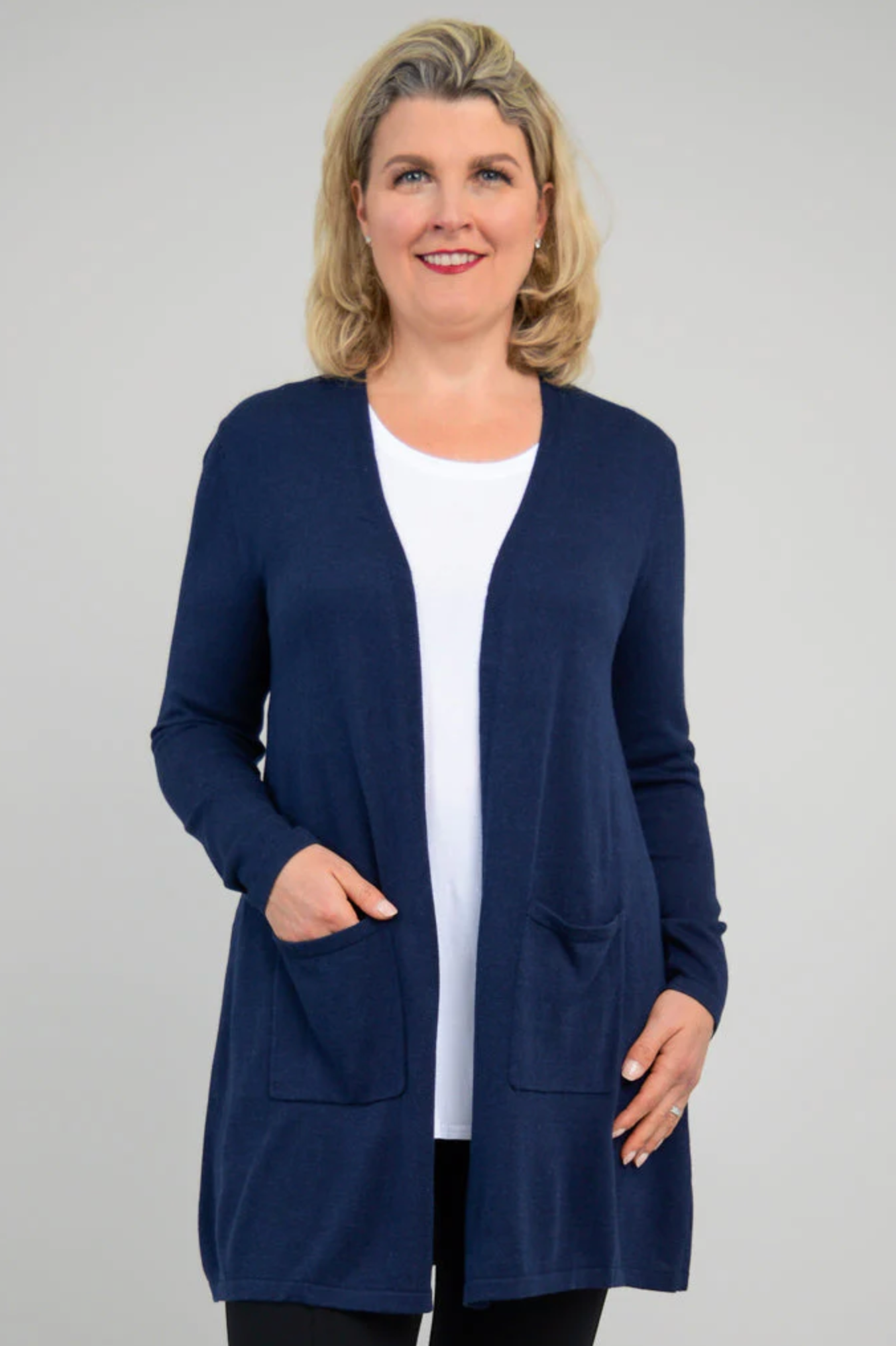 Blue Sky Justine cardigan, long bamboo-cotton – Belle Starr