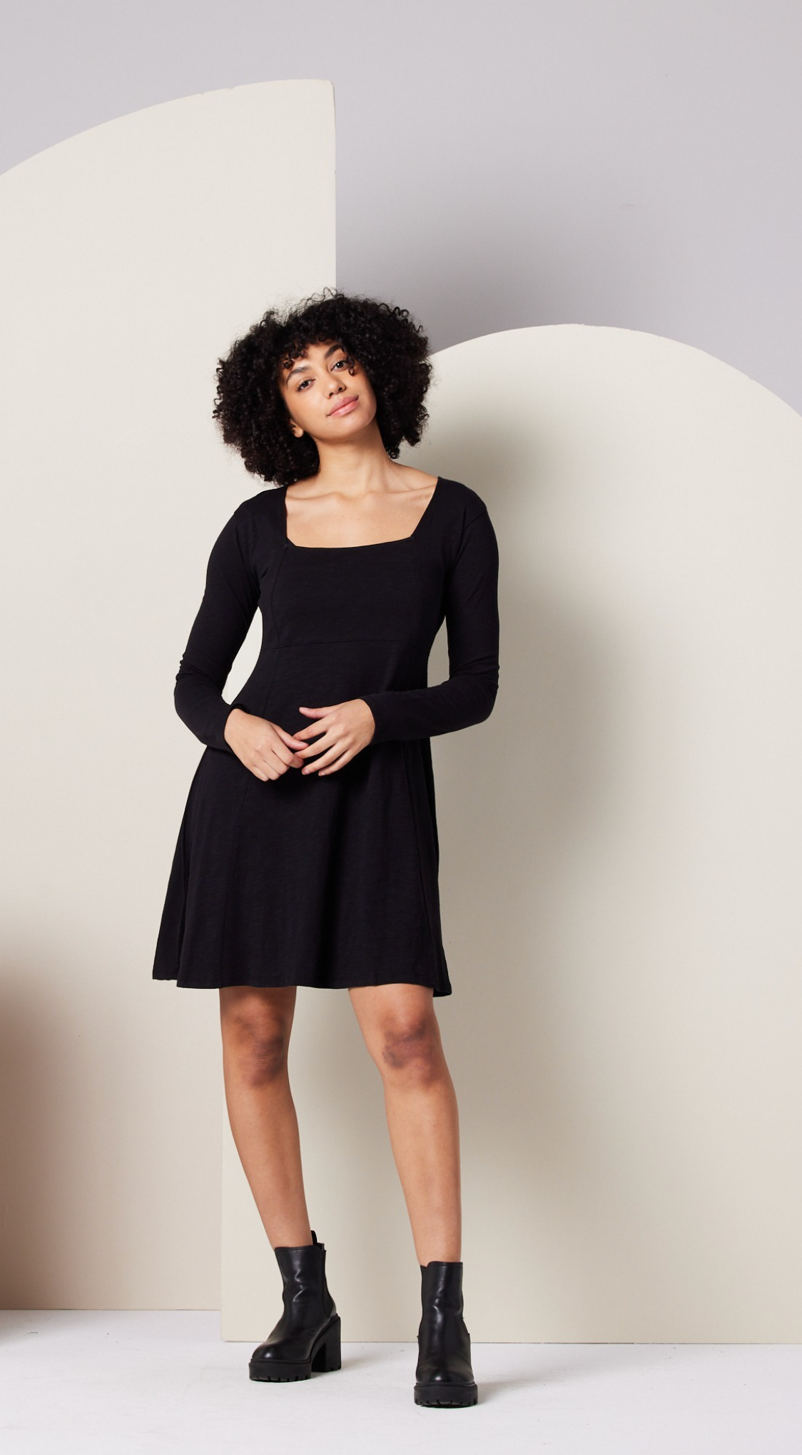 Known Supply Sonnet dress, organic cotton solid SALE Size 3X