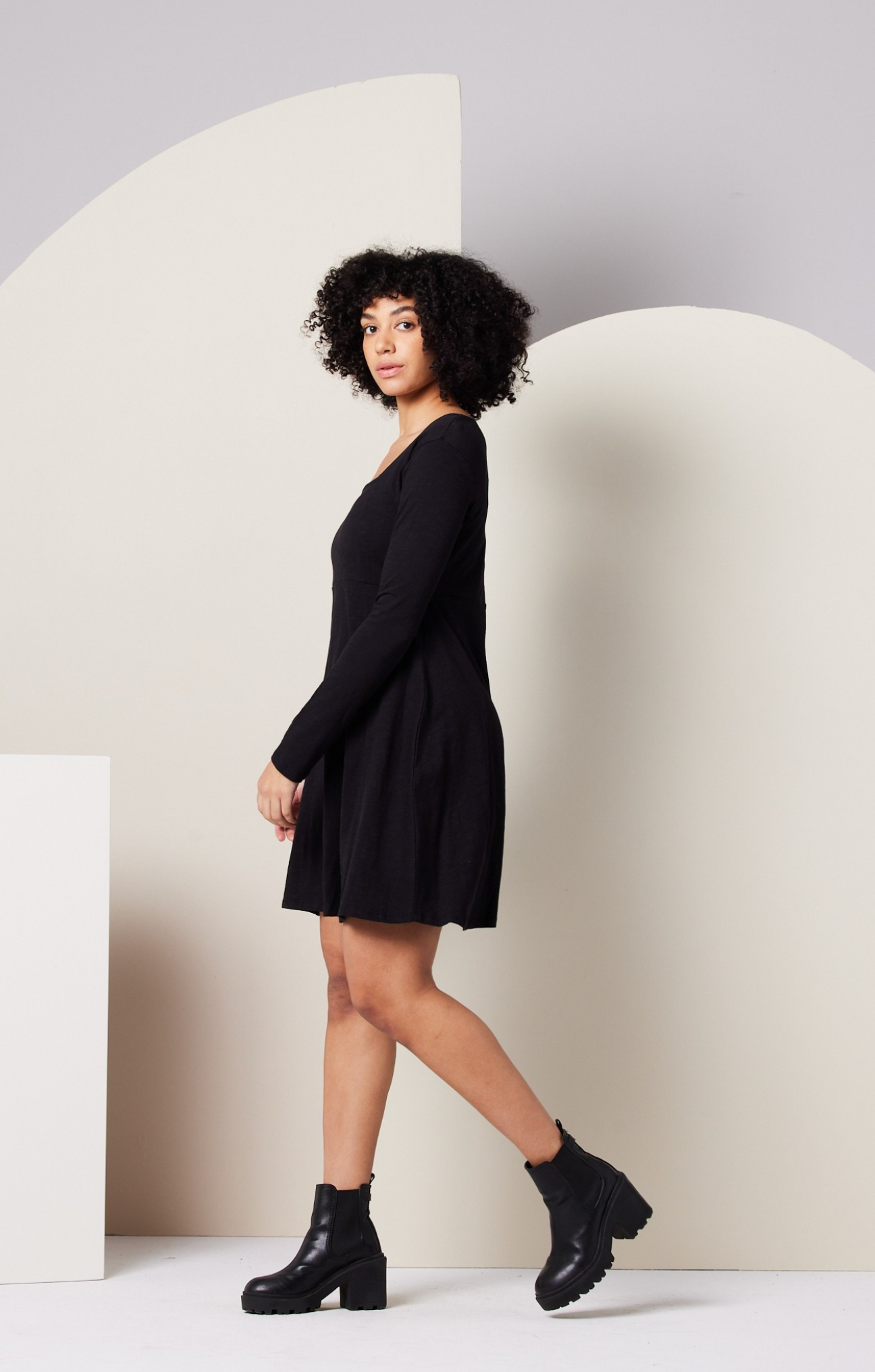 Known Supply Sonnet dress, organic cotton solid SALE Size 3X