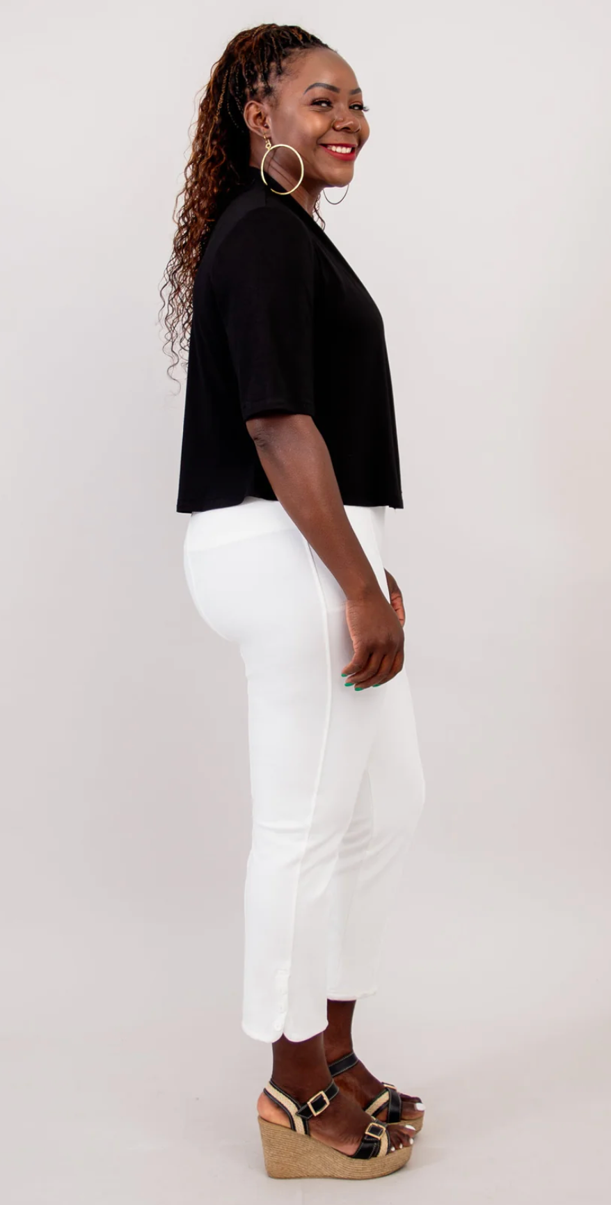 Blue Sky Doda jacket, WHITE open front SALE Sizes S, 1X, 2X, 3X