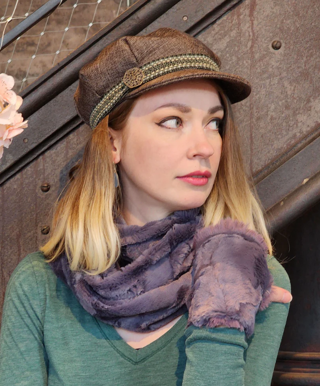 Pandemonium faux fur fingerless gloves (12+ colors)