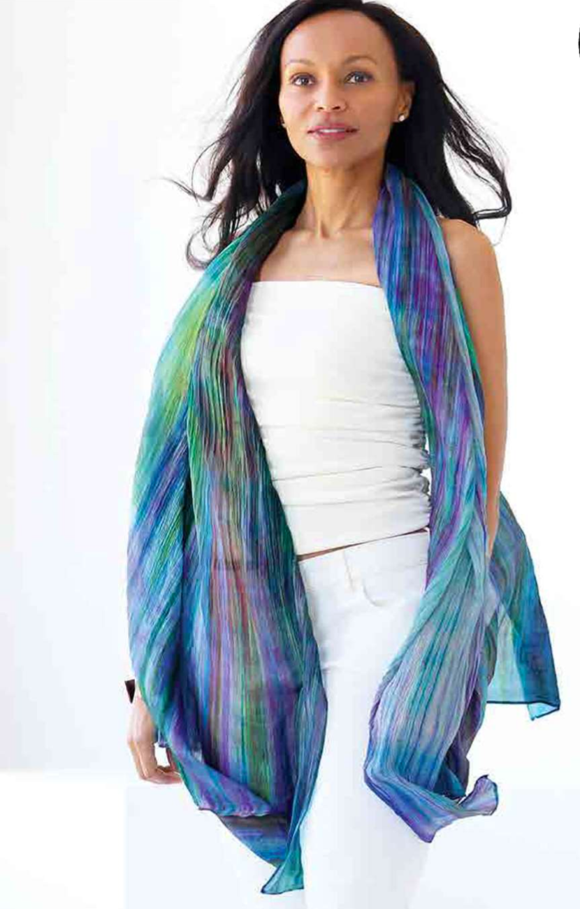 Lua scarf, watercolor silk
