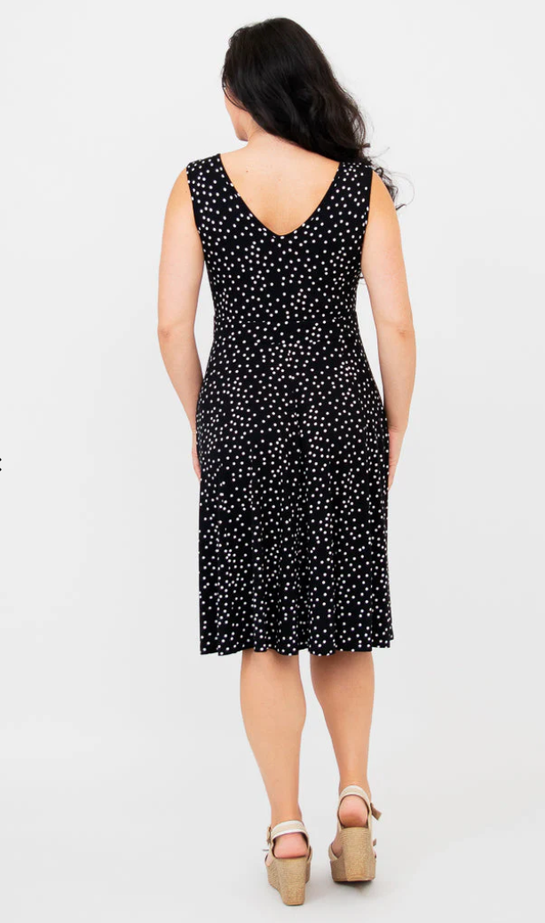 Vestido Blue Sky Morgan, estampado Mamina de lino bambú
