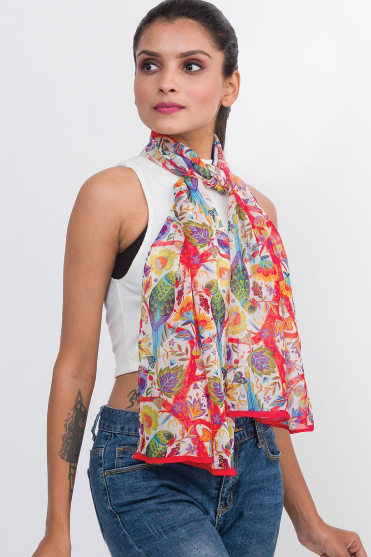 Sevya Sahila scarf, cupro georgette