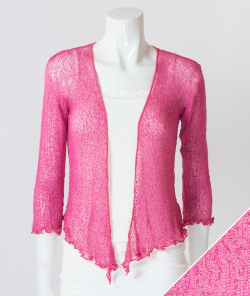Blue Sky cardigan, short mesh shrug (18 colors)
