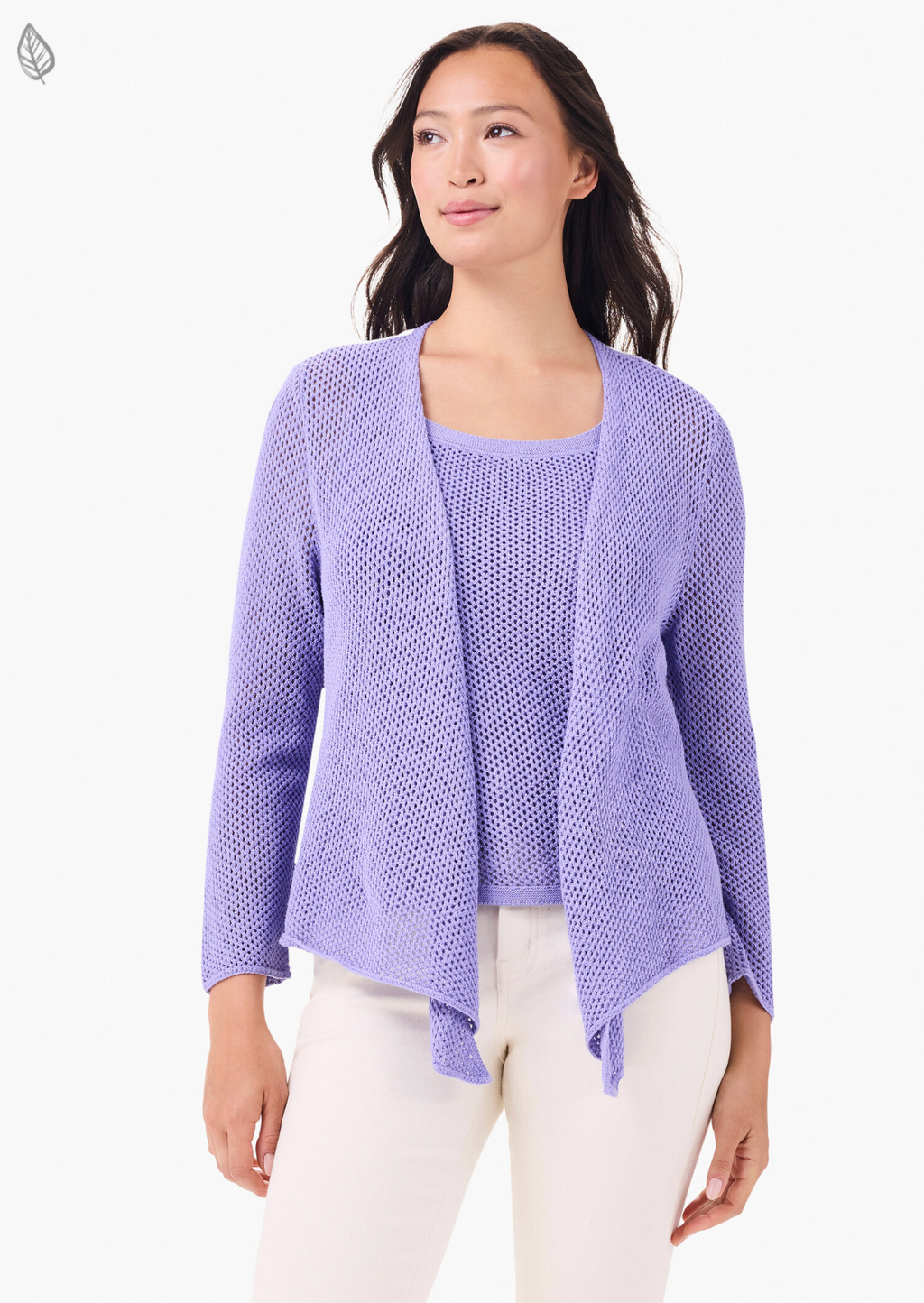 Nic Zoe cardigan mesh 4 way solid Belle Starr
