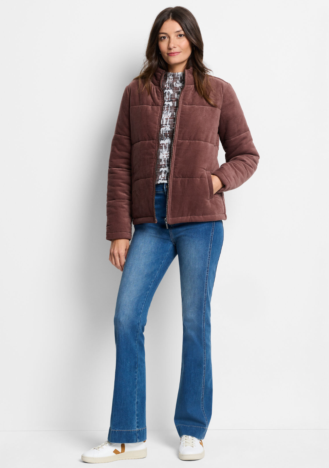 Nic + Zoe jacket/coat 241528, velvet puffer