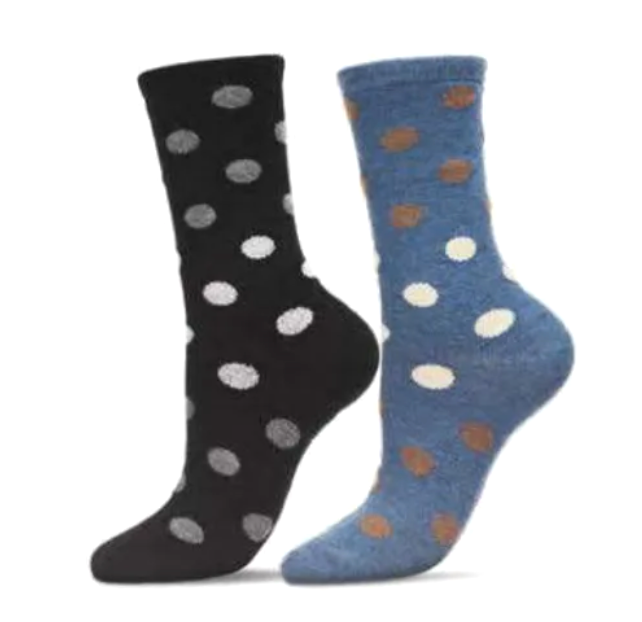 MeMoi socks MCL05573, Multi dot cashmere-blend crew