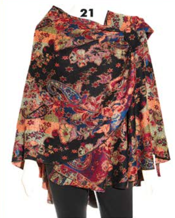 Rapti circle shawl, cashmere print
