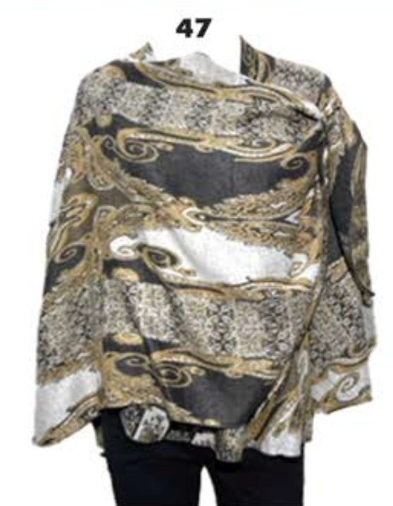 Rapti circle shawl, cashmere print