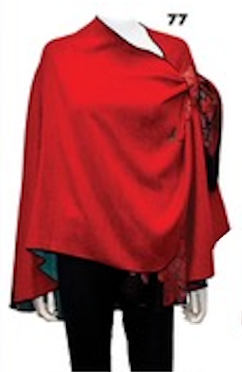 Rapti circle shawl, cashmere print