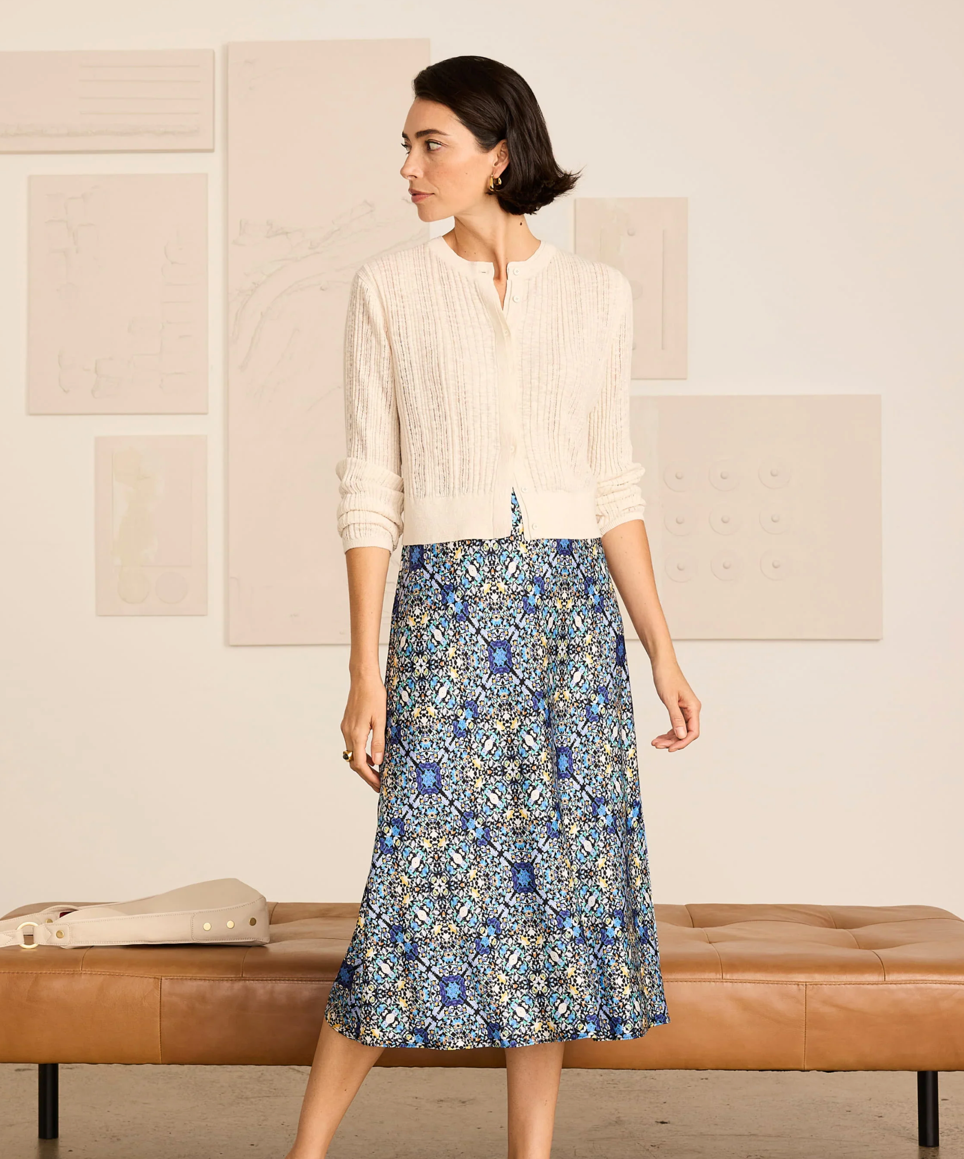 新品♡HOLIDAYホリデイBELTED PENCIL FLARE SKIRT1 Nic + Zoe skirt 261705, filagree tile slip – Belle Starr