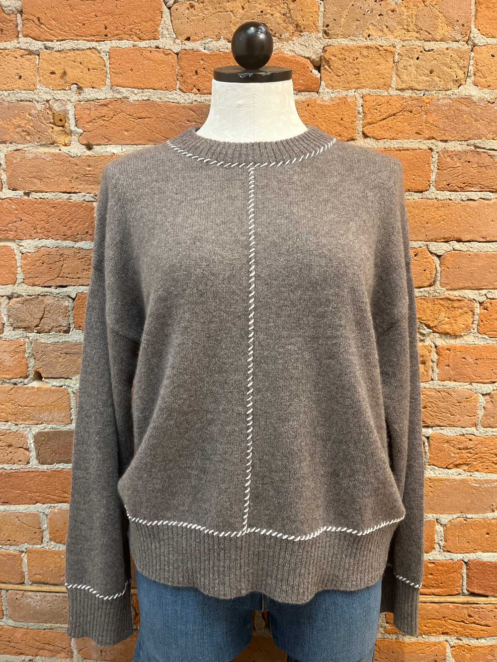 Alashan sweater, cashmere whip-stitch relaxed SALE Size L/XL