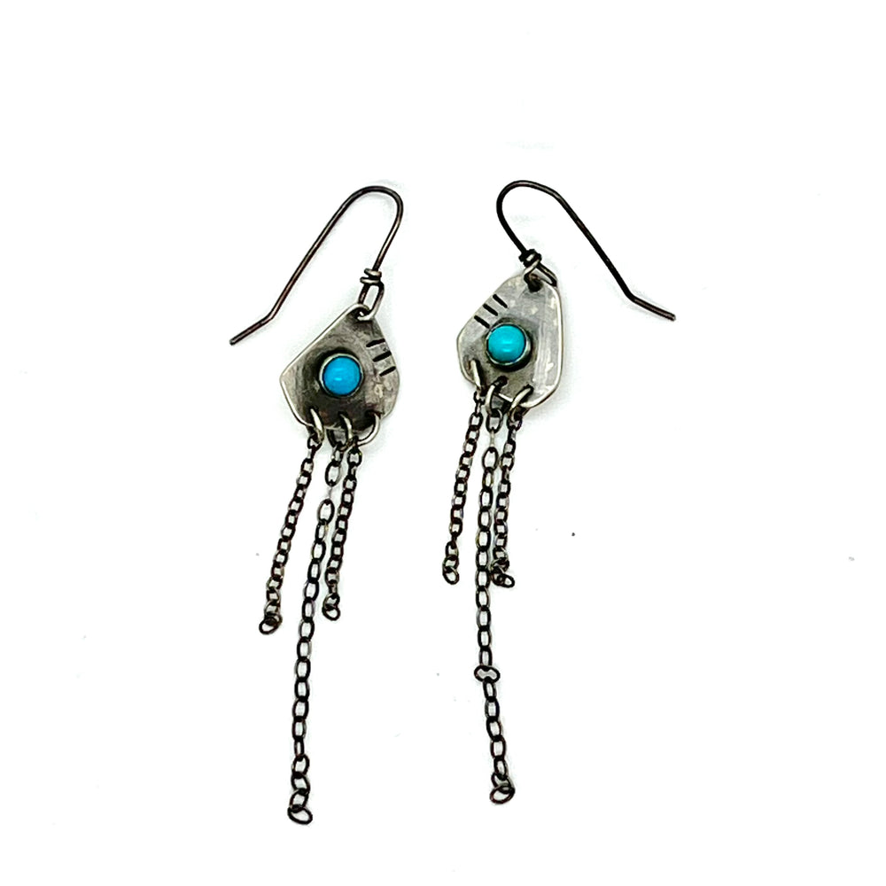 Erin Austin earrings, #240 polygon turquoise