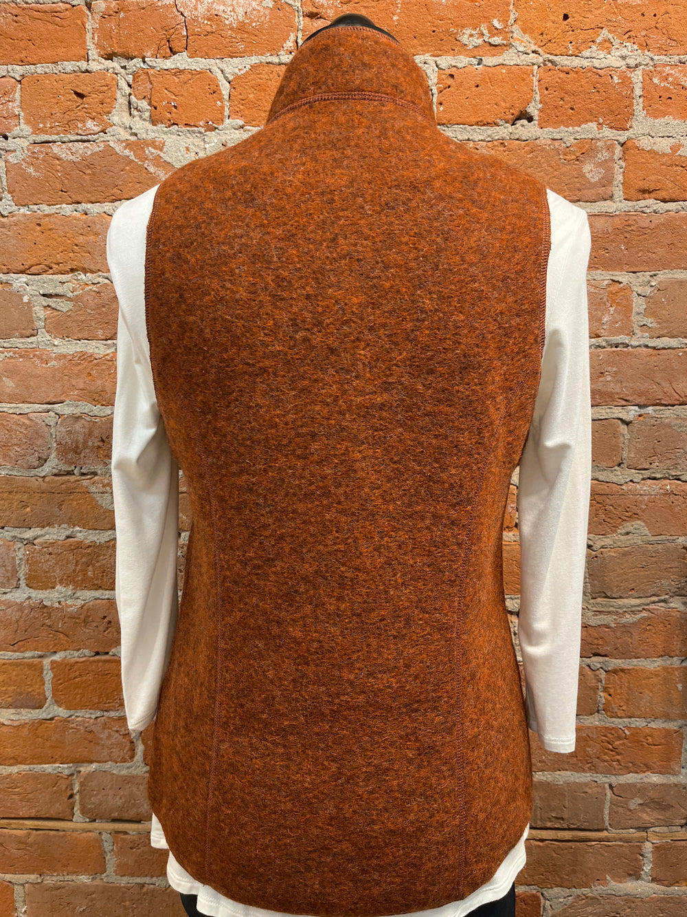 Cut Loose vest, boiled wool zip front SALE size XS