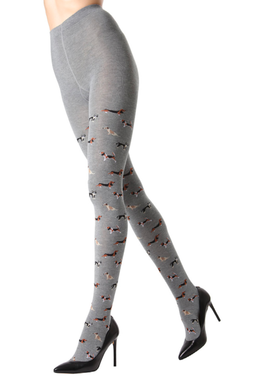 MeMoi tights, sweater-knit novelty patterned (4 images)