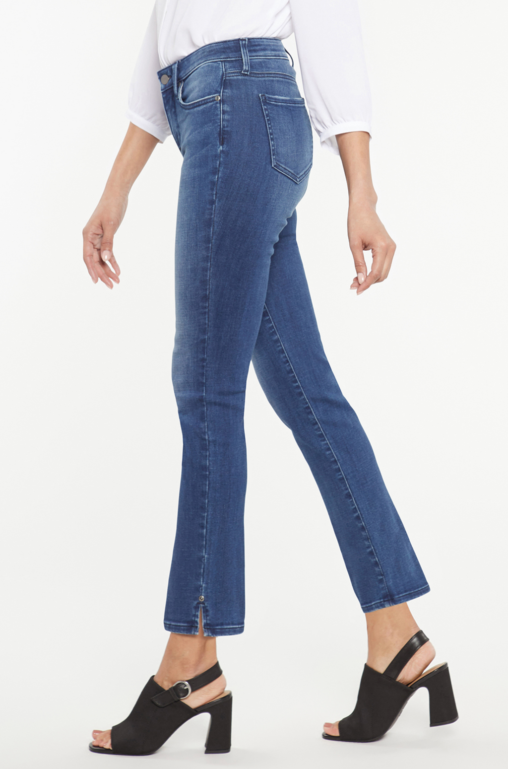 Sheri Slim Ankle Jeans In Petite With Riveted Side Slits - Maele
