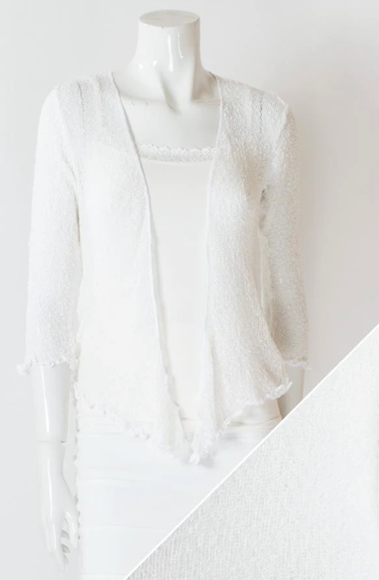 White hot sale mesh shrug