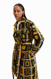 Desigual coat, wool-blend afghan squares SALE Sizes S, M