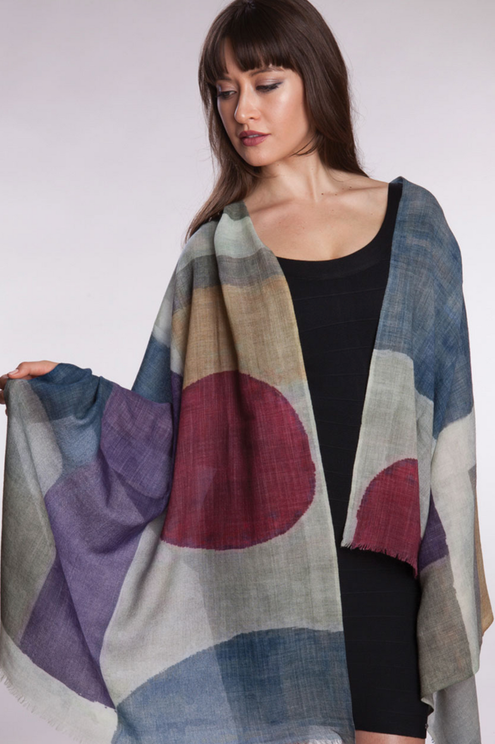 Sevya Reena/Leela shawl,  printed wool