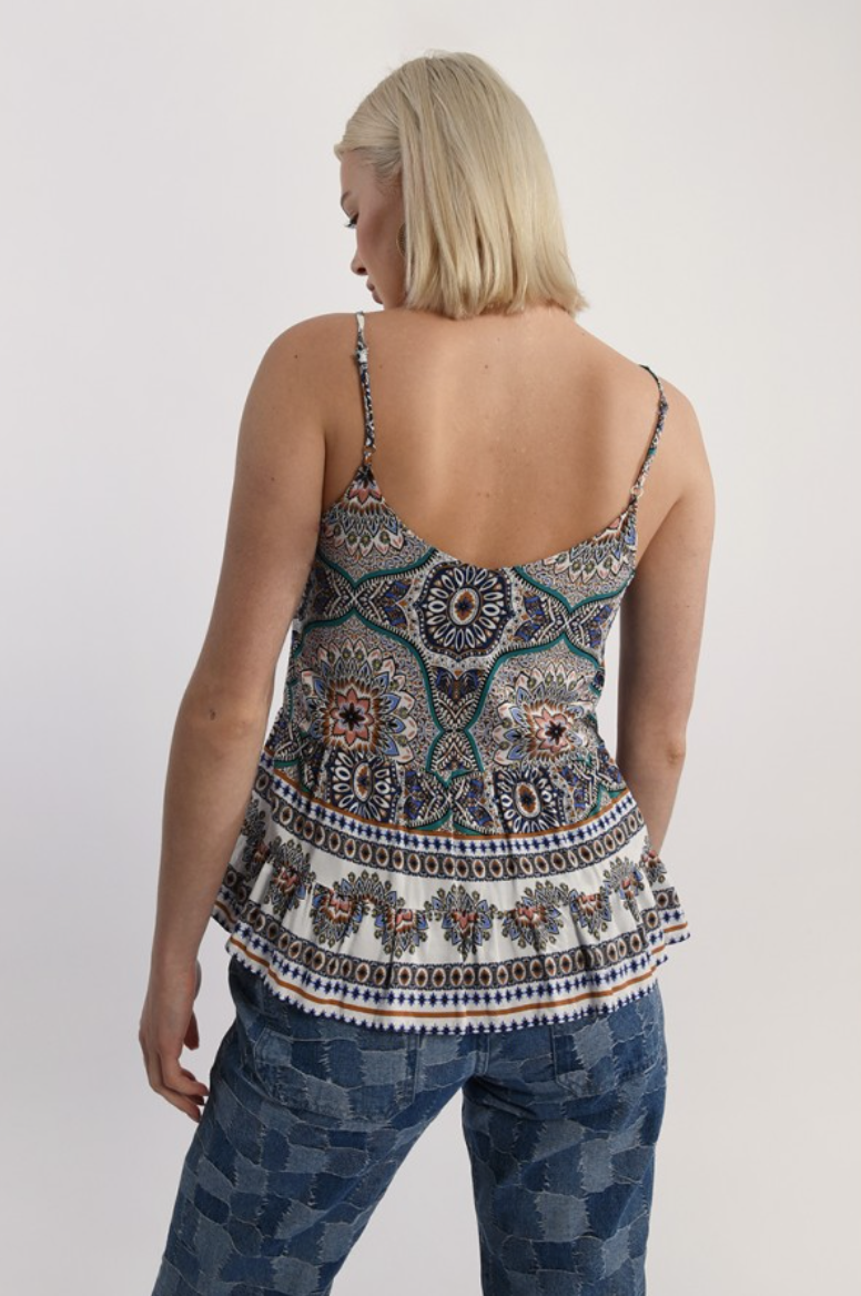Molly Bracken shirt G858, tiered cami SALE Size M