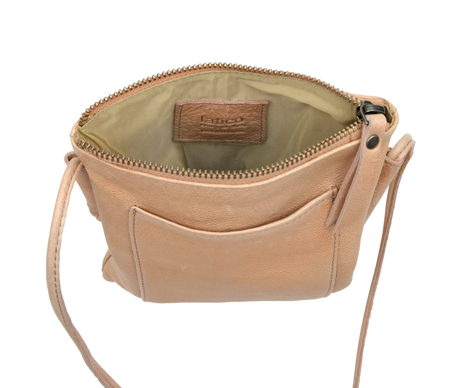 Monedero de piel Latico, bandolera Miller (6 colores)