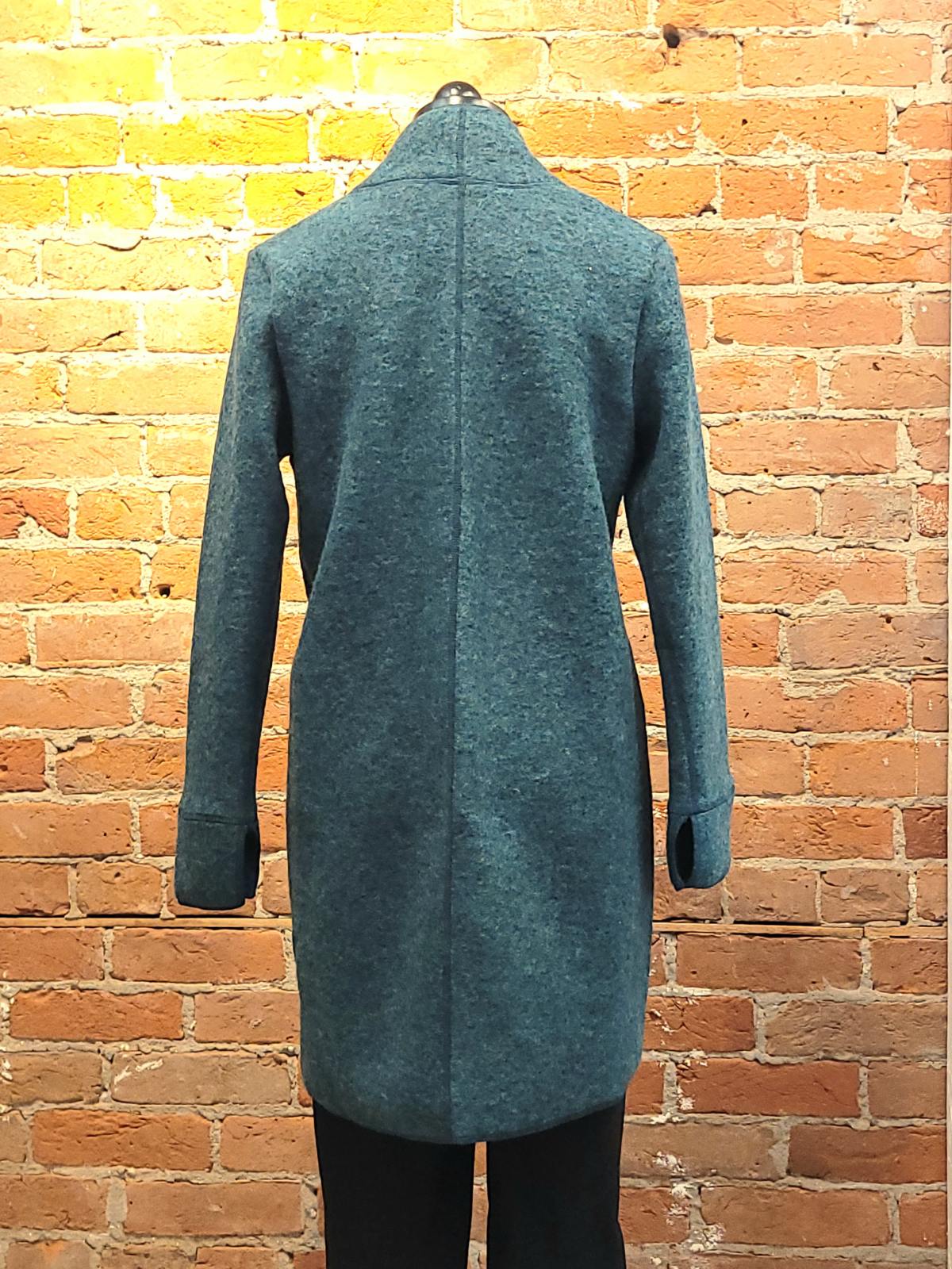 Cut Loose jacket, wool midi Deep Sea