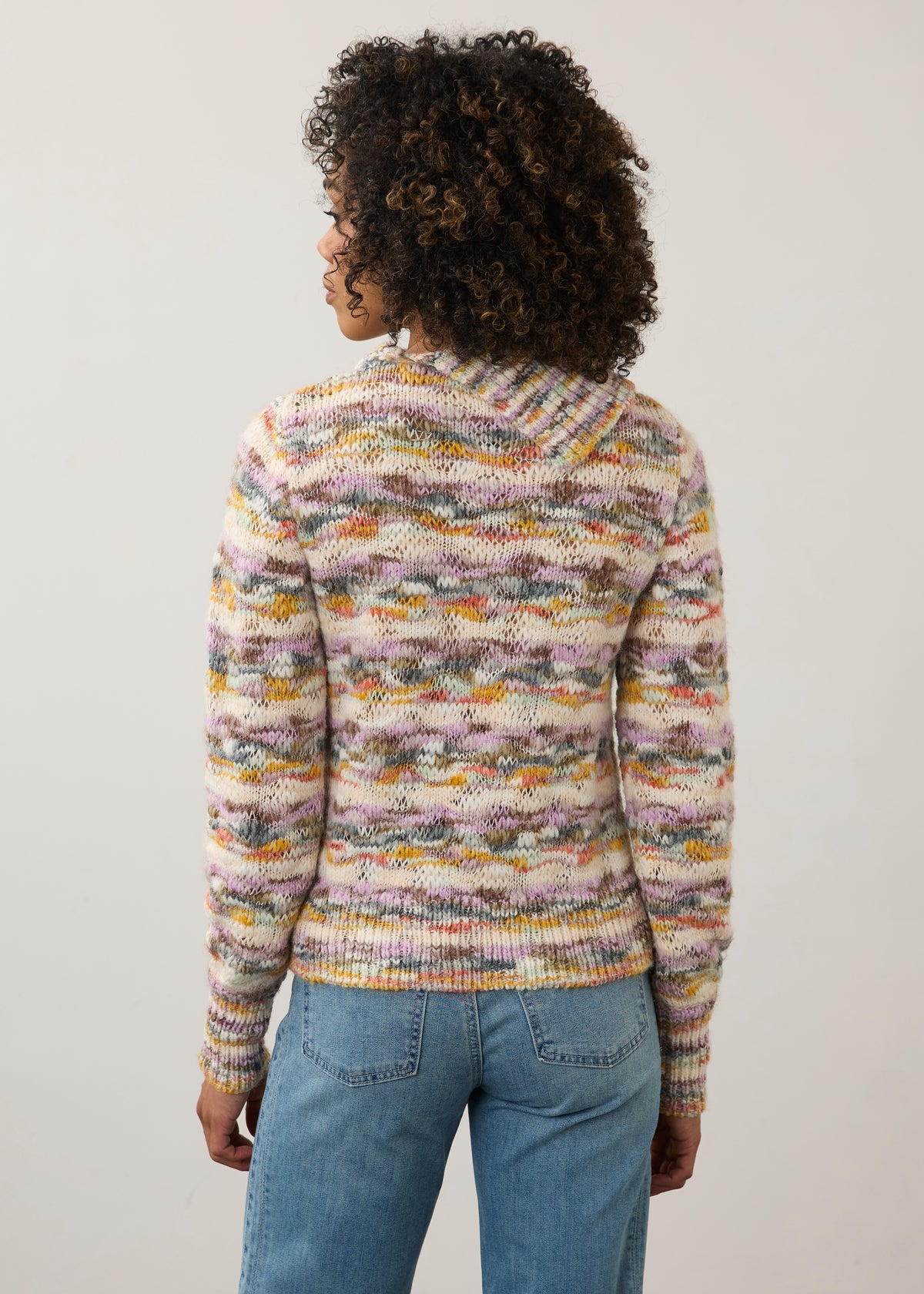 FDJ sweater 1085117, space dye envelope collar