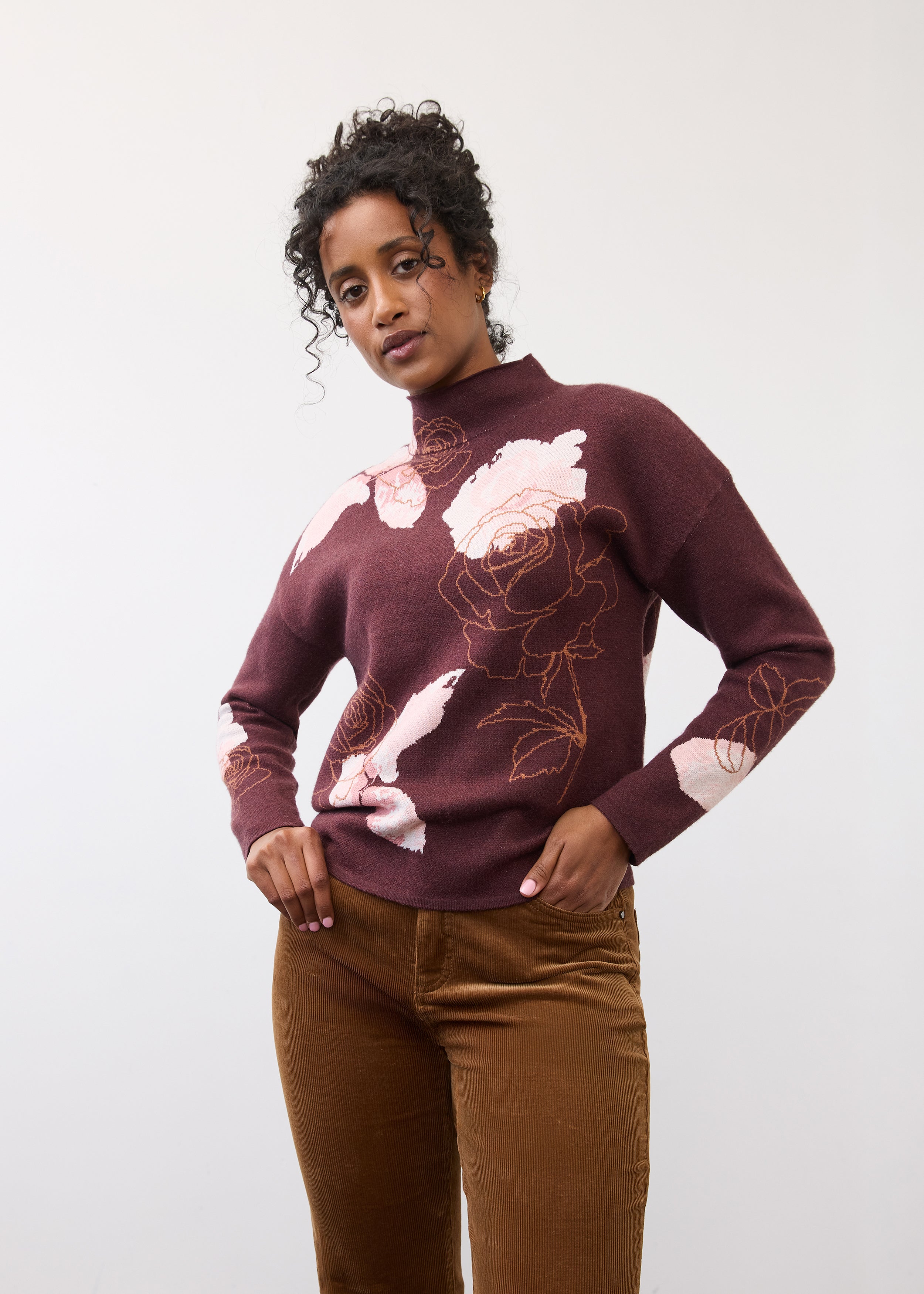 FDJ sweater 11109147, mock neck loose fit