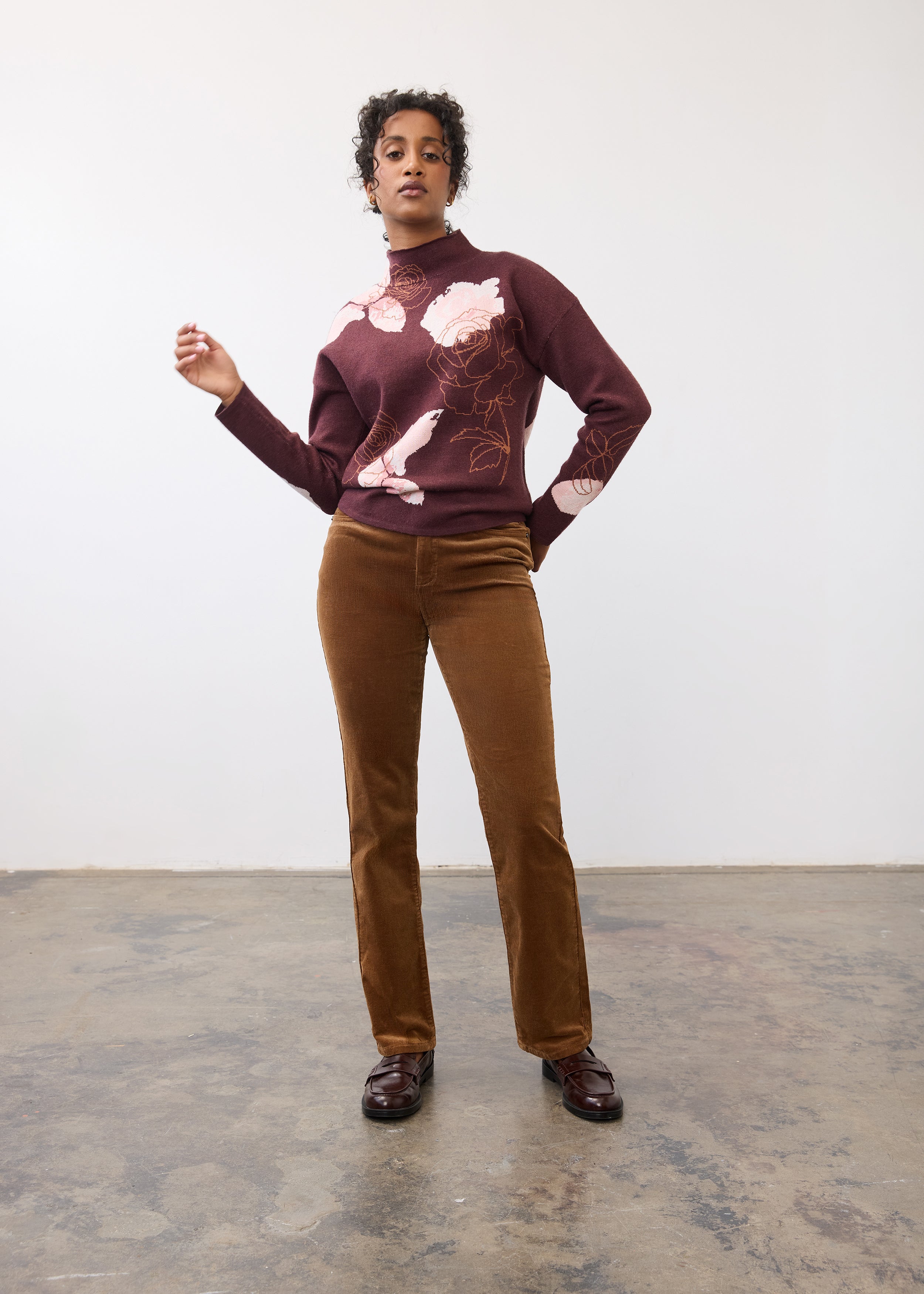 FDJ sweater 11109147, mock neck loose fit