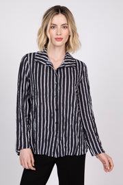 Olivia by Habitat shirt 114130, crimped crepe stripe