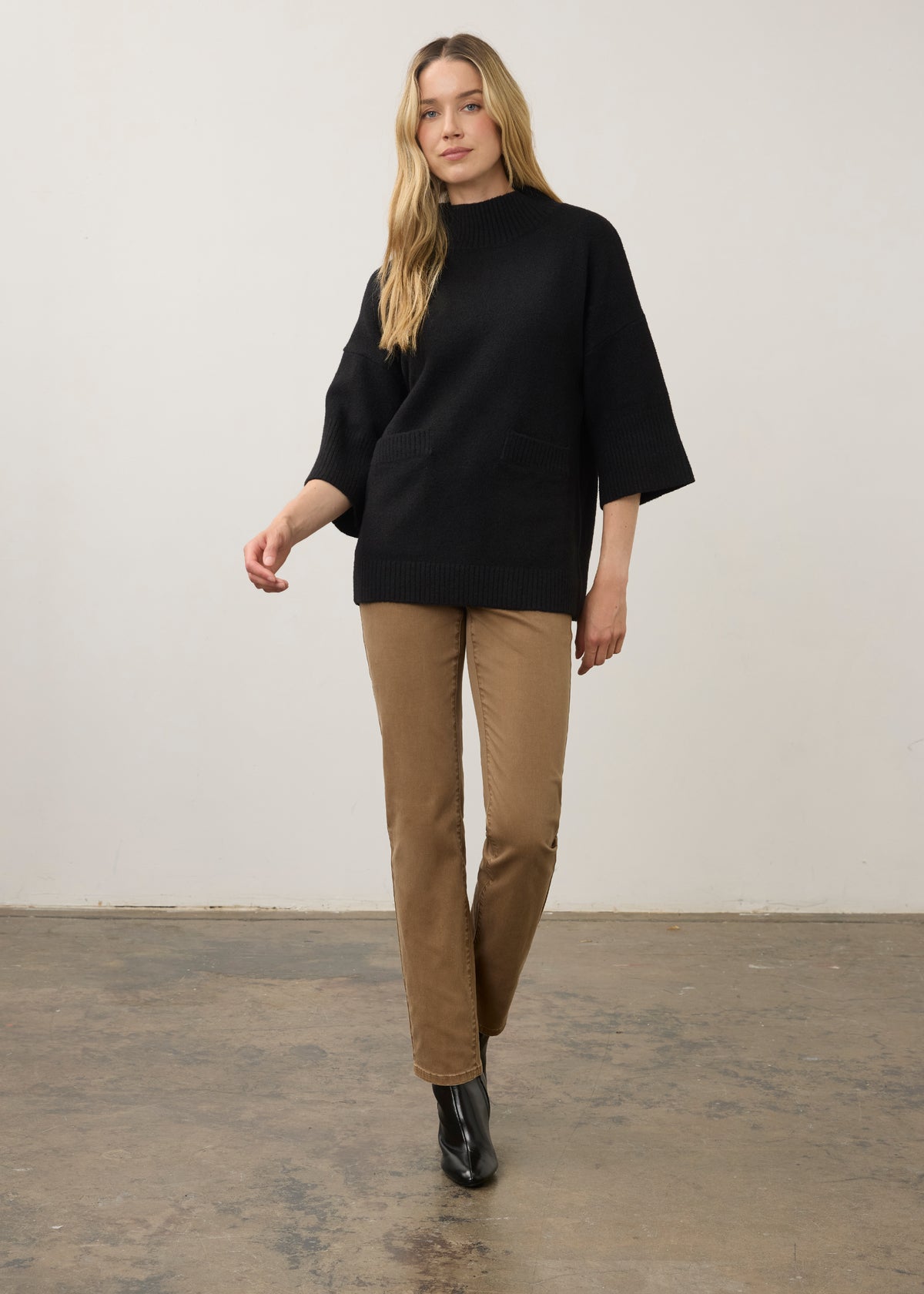 FDJ sweater 1189223, mockneck dolman sleeve
